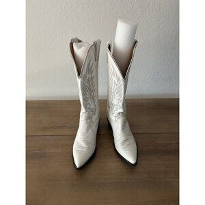 Justin Vintage White Cowgirl Boots Size 7